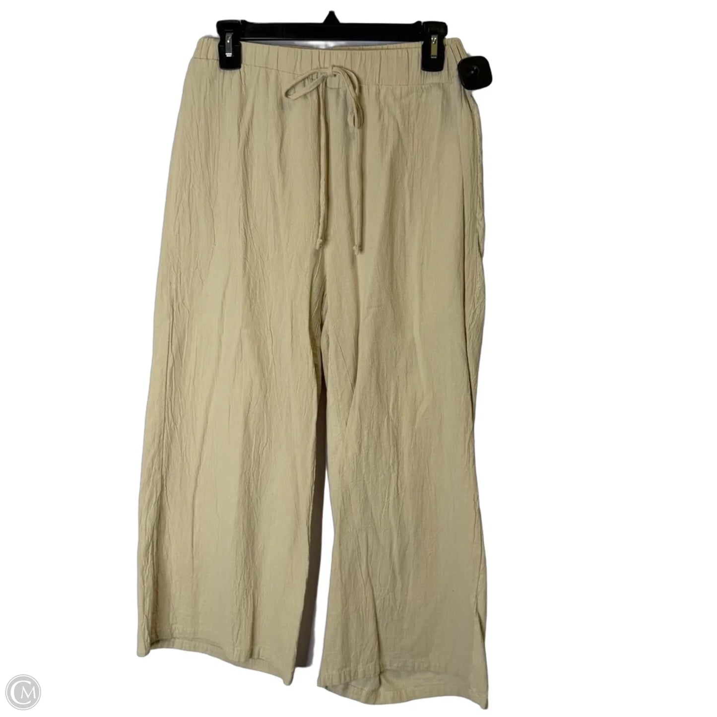 Pants Wide Leg By Shein In Tan, Size: M