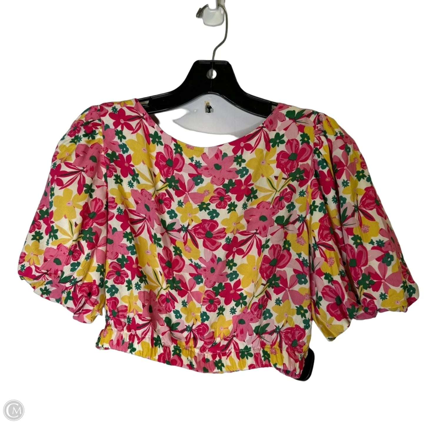 Top Short Sleeve By Petal & Pup In Floral Print, Size: S