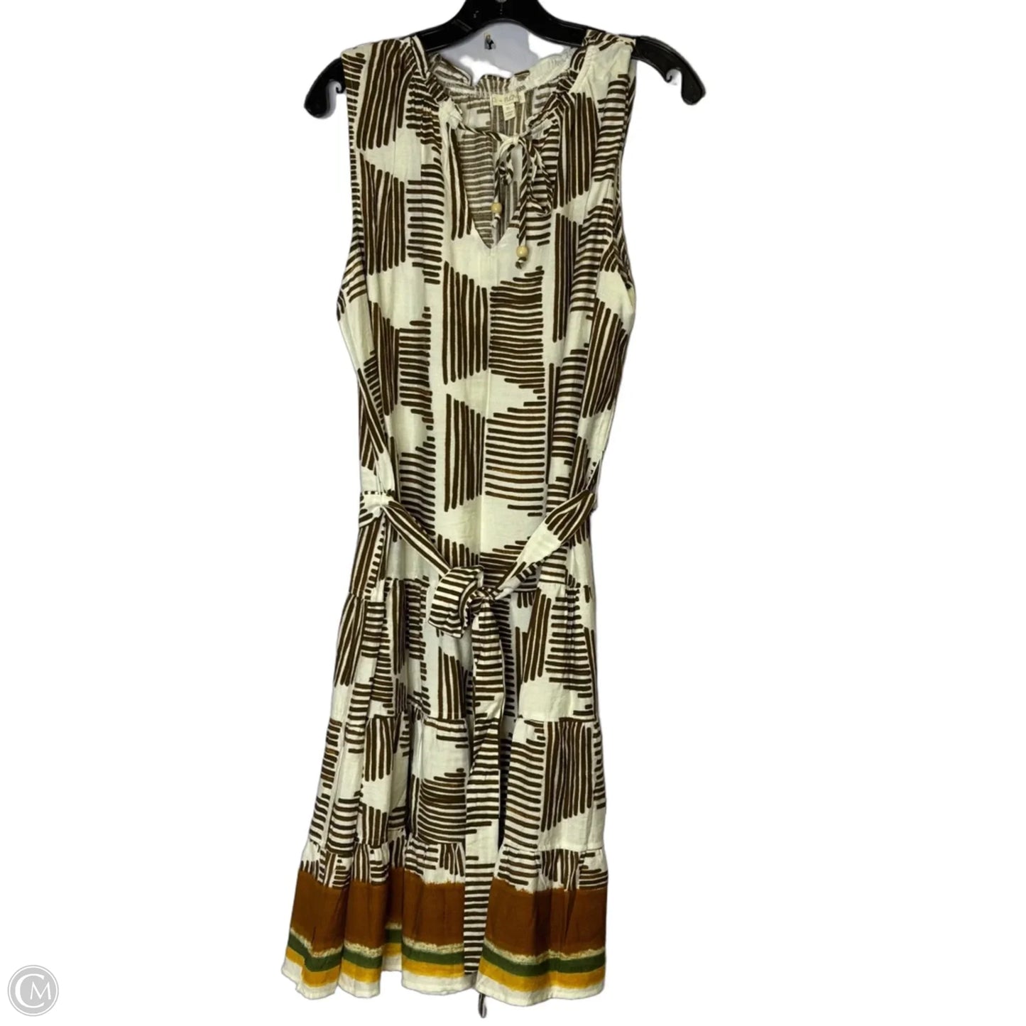 Dress Casual Short By Figuero & Flower In Cream, Size: Xl