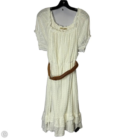 Dress Casual Midi By Liberty Love In White, Size: 1x
