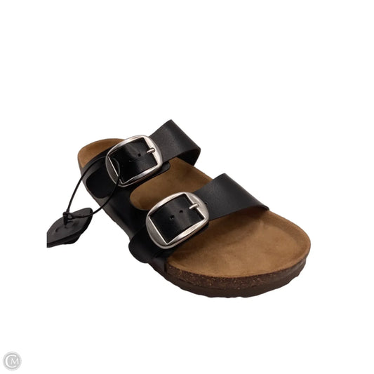 Sandals Flats By Time And Tru In Black, Size: 8