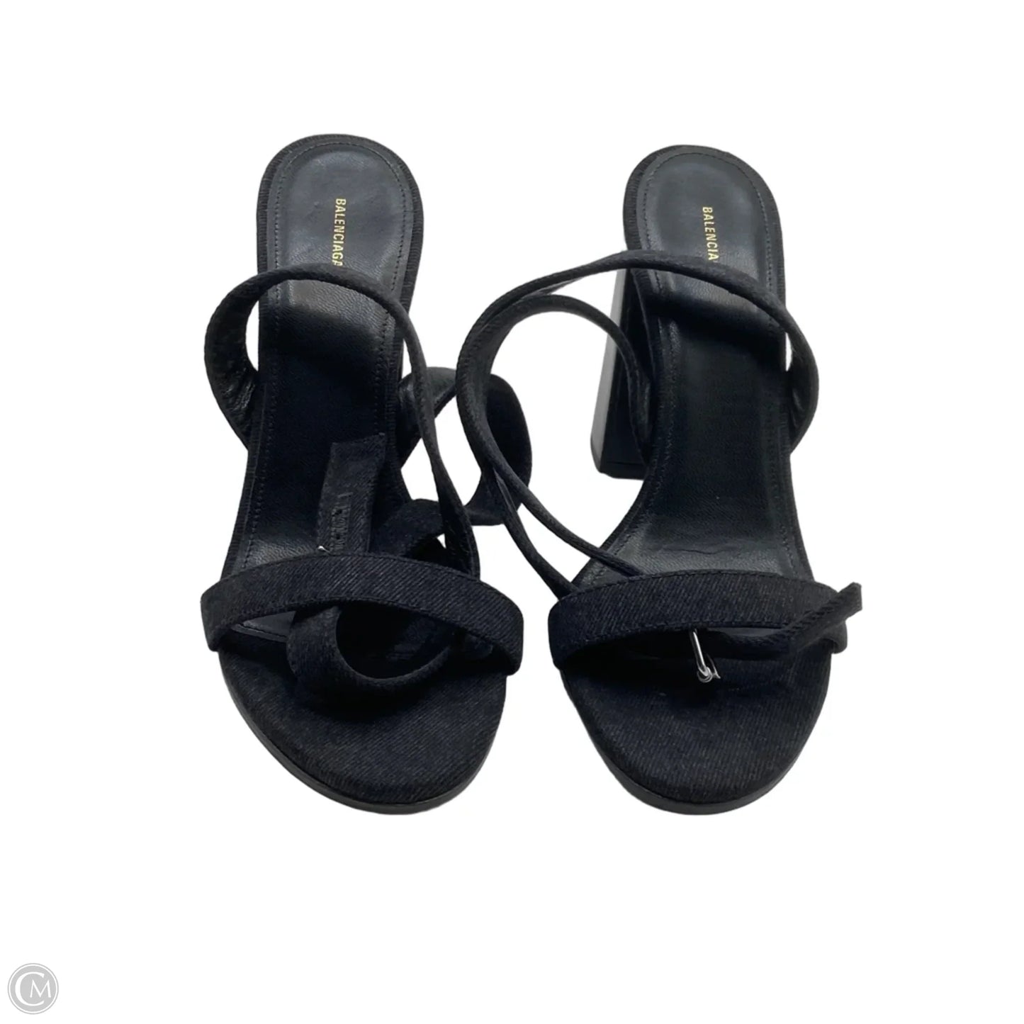 Shoes Luxury Designer By Balenciaga In Blue Denim, Size: 9.5