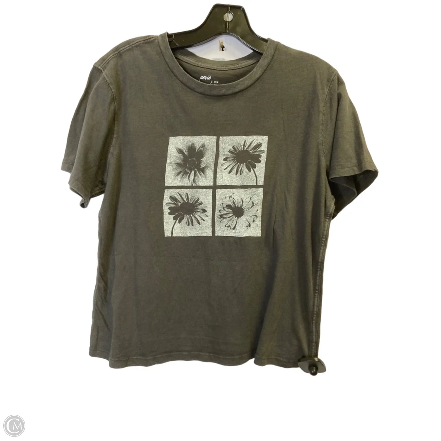 Top Short Sleeve Basic By Aerie In Grey, Size: M