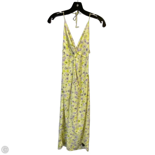 Dress Casual Midi By H&m In Yellow, Size: S