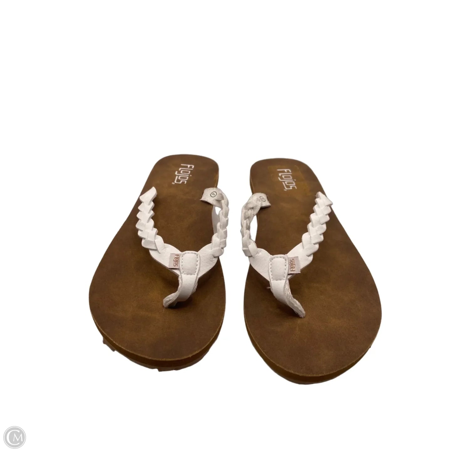 Sandals Flip Flops By Clothes Mentor In White, Size: 9