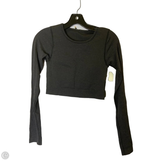 Athletic Top Longsleeve By Lululemon In Black, Size: 4
