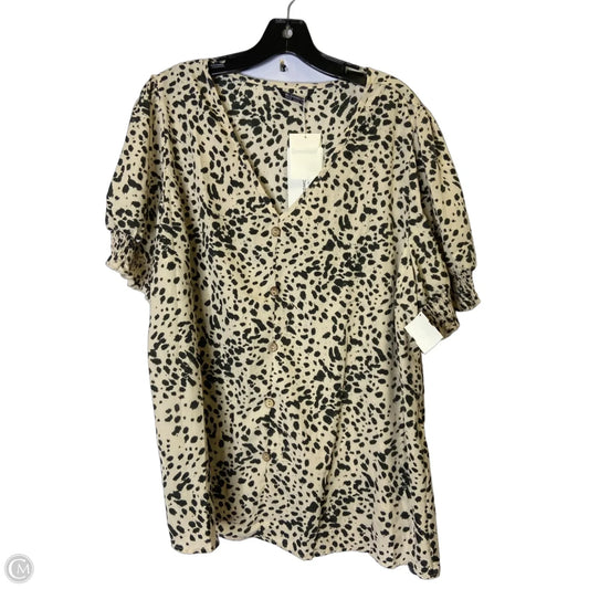 Top Short Sleeve By Bloomchic In Animal Print, Size: 18