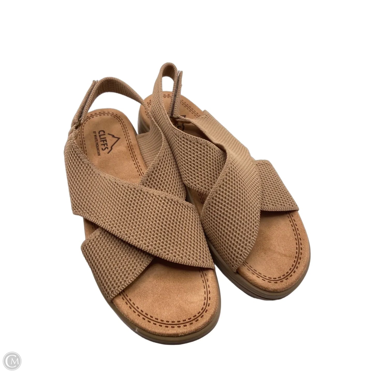 Sandals Heels Platform By Cliffs By White Mountain In Tan, Size: 8