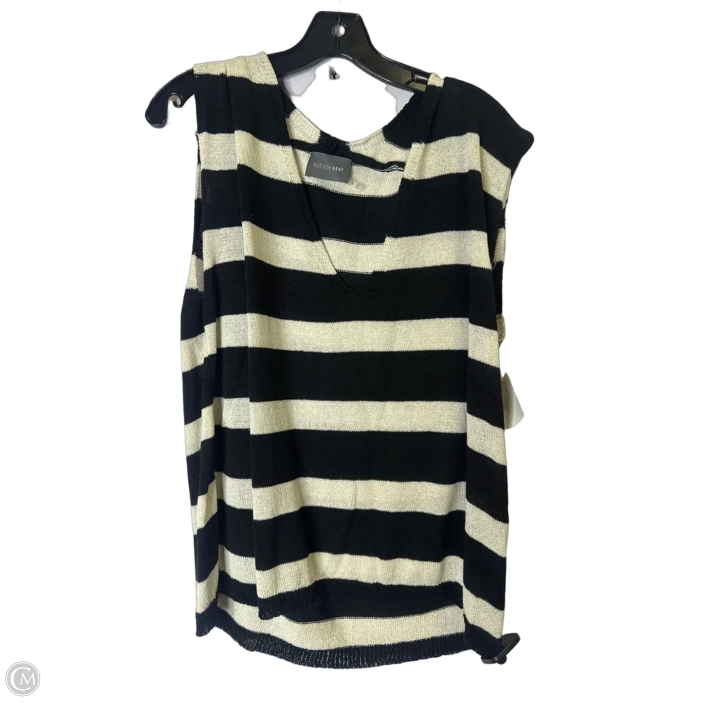 Top Sleeveless By Clothes Mentor In Black & Cream, Size: S