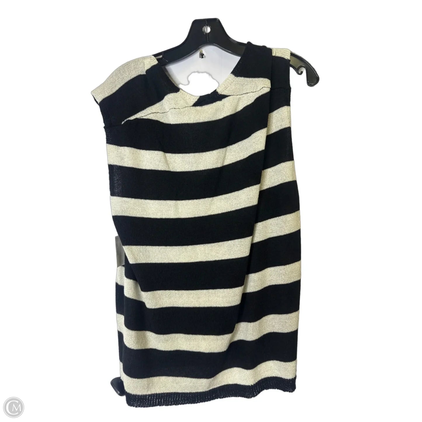 Top Sleeveless By Clothes Mentor In Black & Cream, Size: S