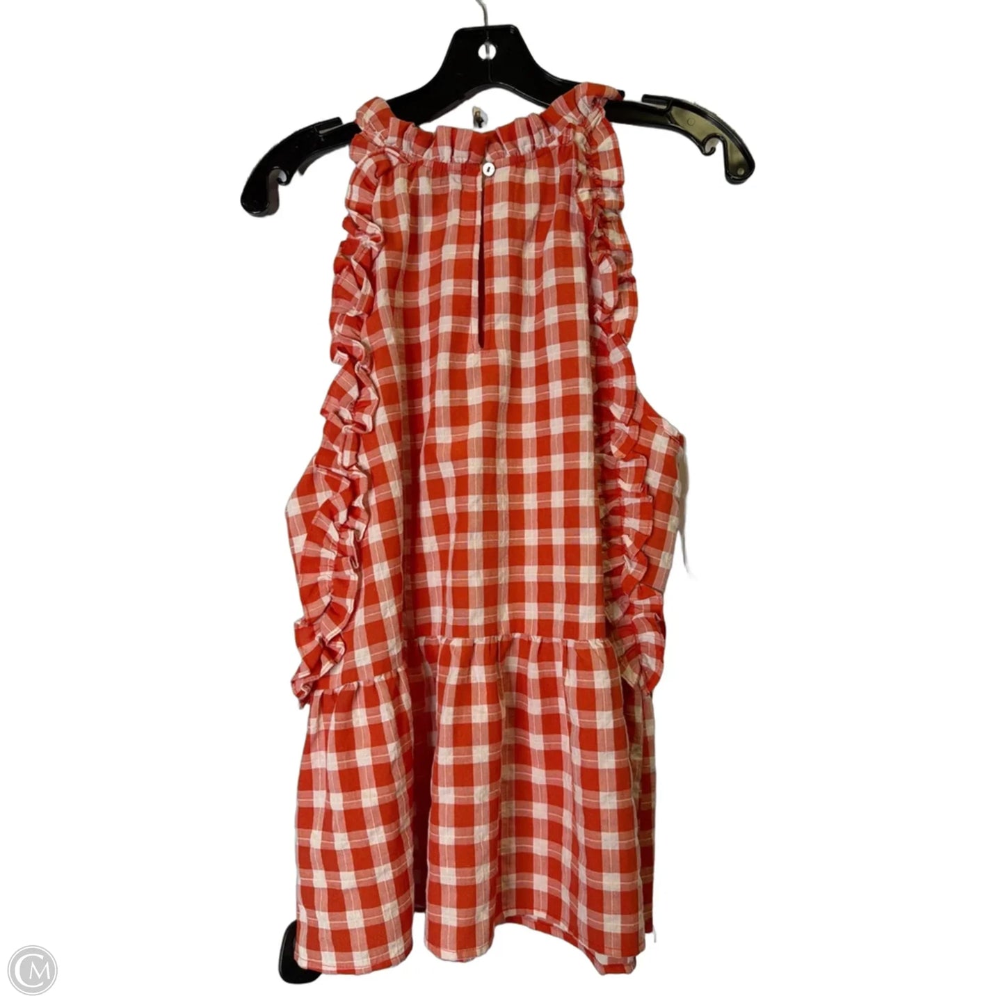 Top Sleeveless By Fabrik In Red, Size: L