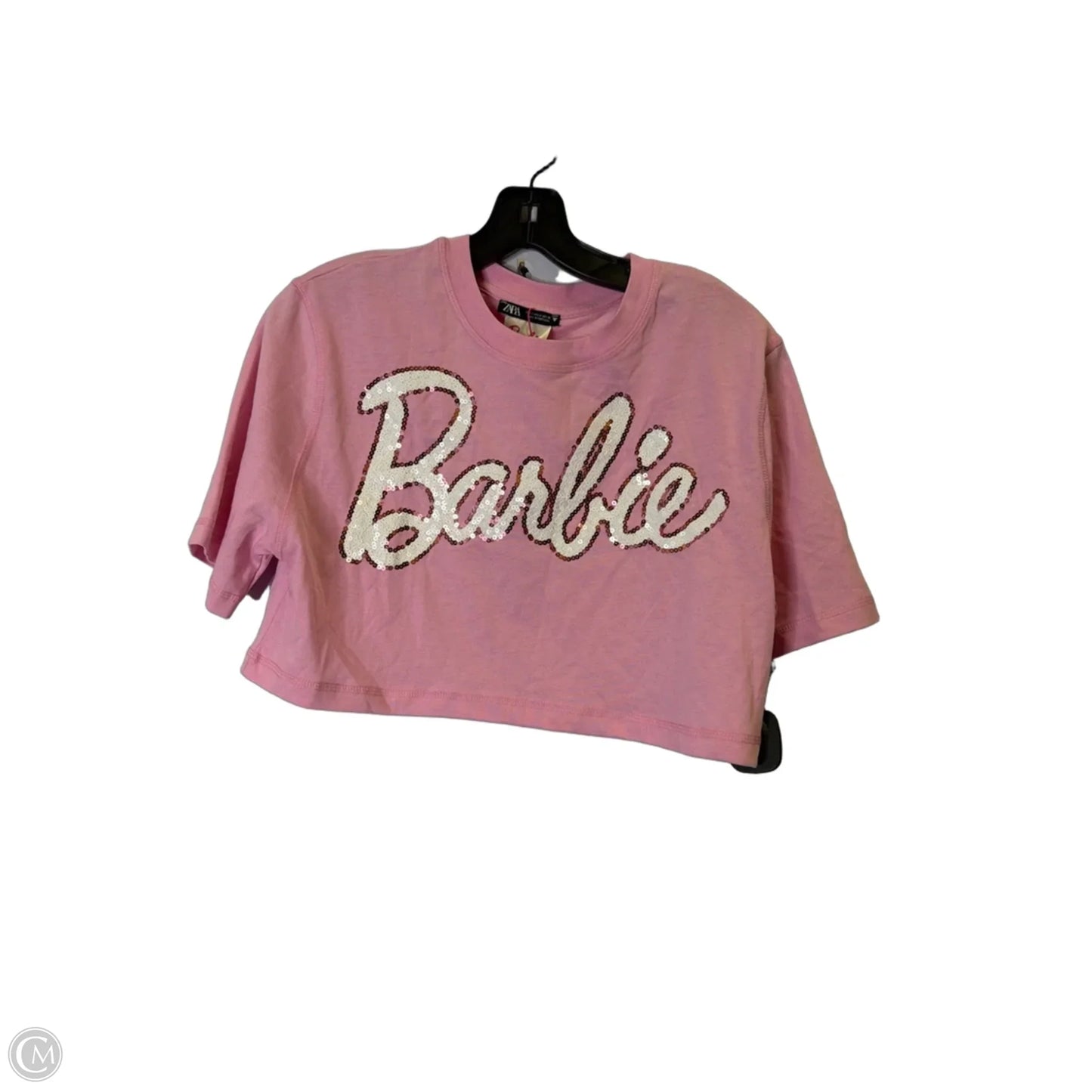 Top Short Sleeve By Zara In Pink, Size: S