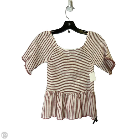 Top Short Sleeve By Blakeley In Striped Pattern, Size: Xs