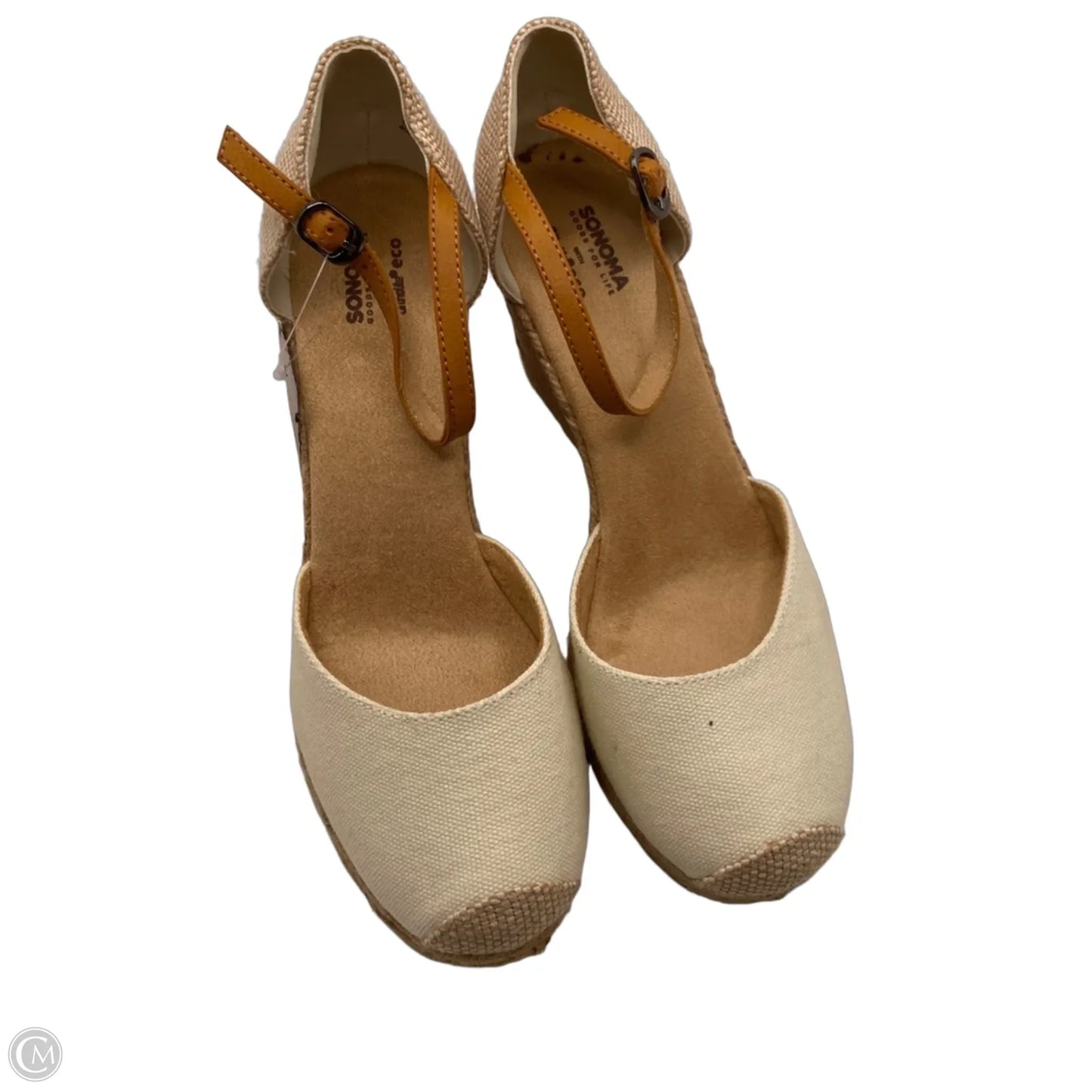 Shoes Heels Wedge By Sonoma In Cream, Size: 9