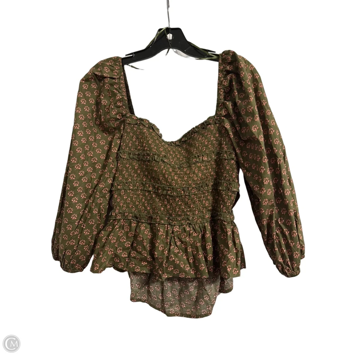 Top Long Sleeve By Clothes Mentor In Green, Size: M