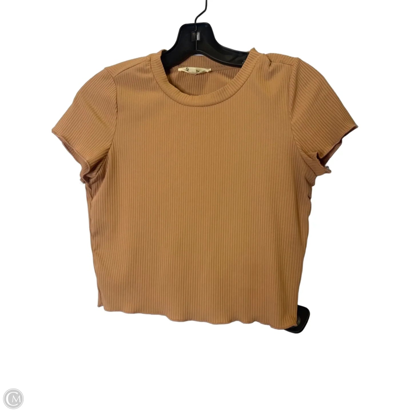 Top Short Sleeve Basic By Listicle In Orange, Size: S