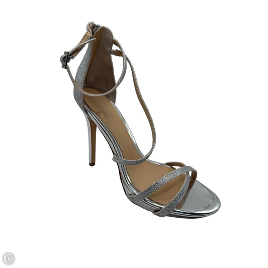 Shoes Heels Stiletto By Badgley Mischka In Silver, Size: 7.5