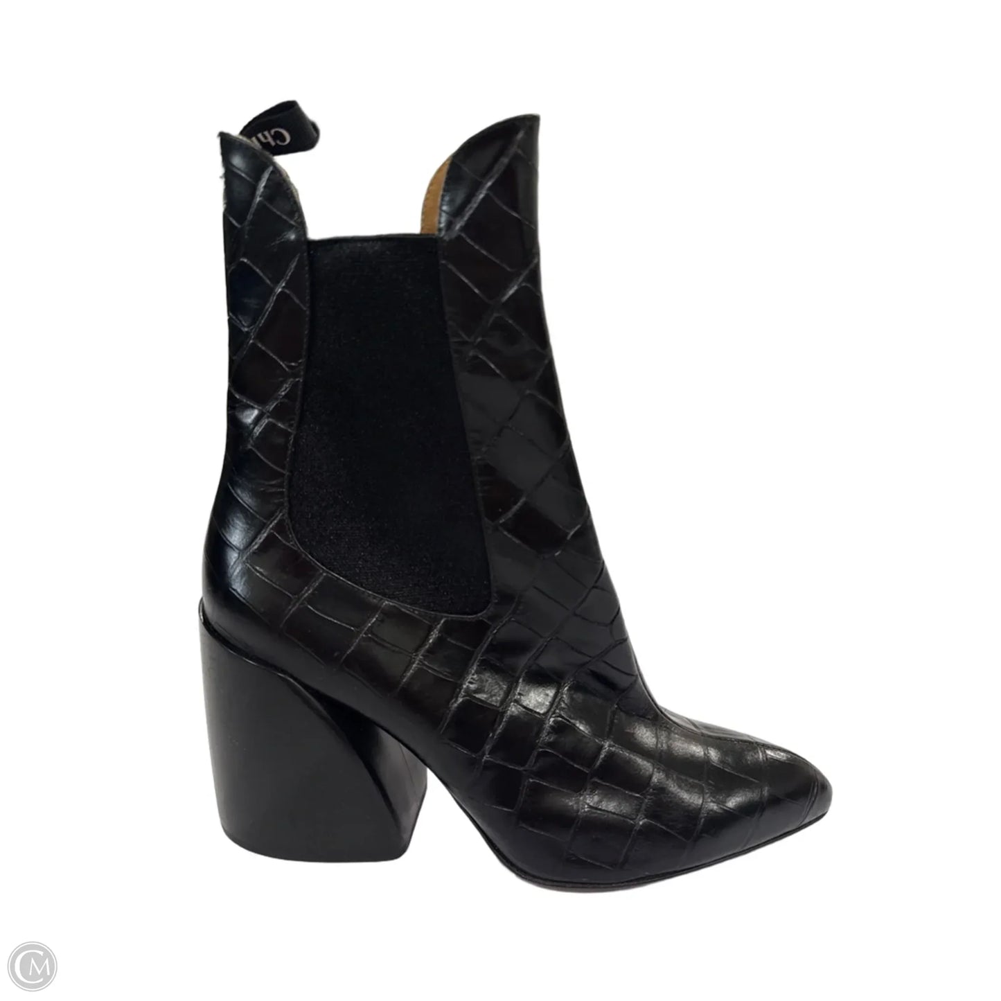 Boots Luxury Designer By Chloe In Black, Size: 8.5