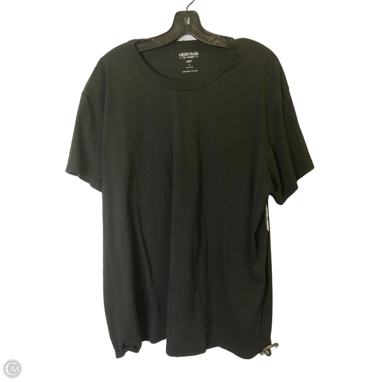 Top Short Sleeve By Torrid In Black, Size: 1x
