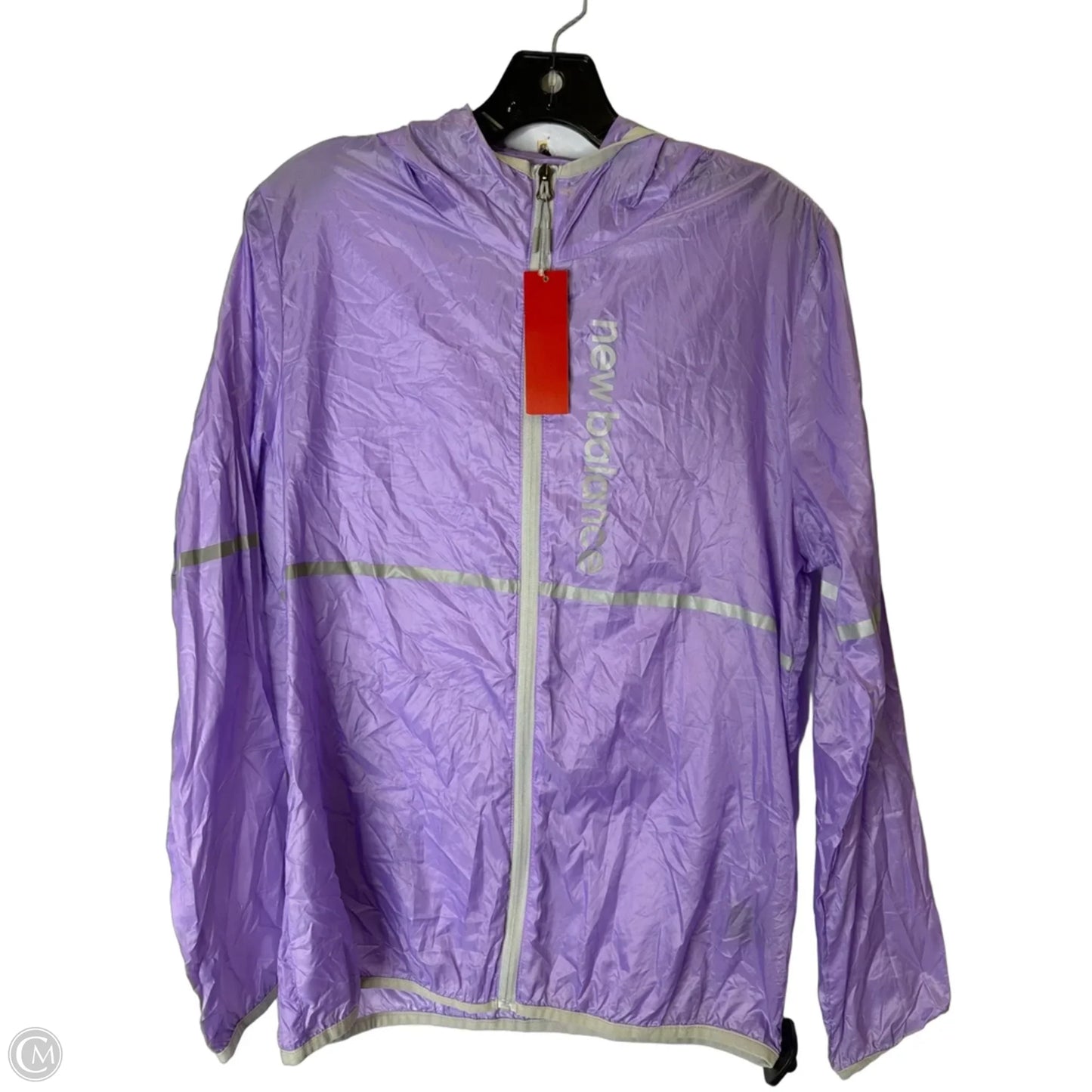 Jacket Windbreaker By New Balance In Purple, Size: L