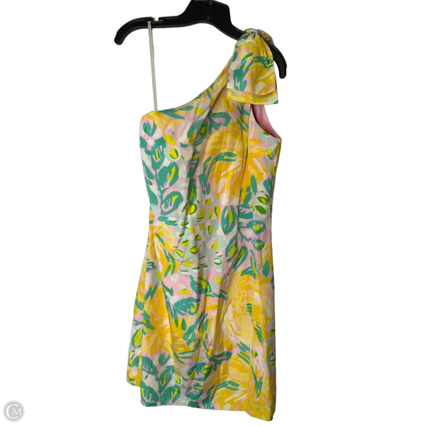 Dress Casual Short By Cmb In Pink & Yellow, Size: 12