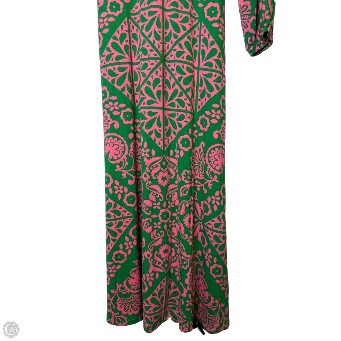 Dress Casual Maxi By Boden In Green & Pink, Size: 12