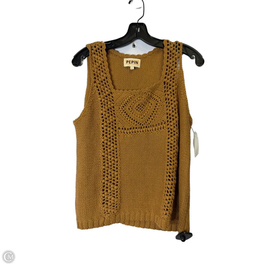 Top Sleeveless By Clothes Mentor In Brown, Size: L