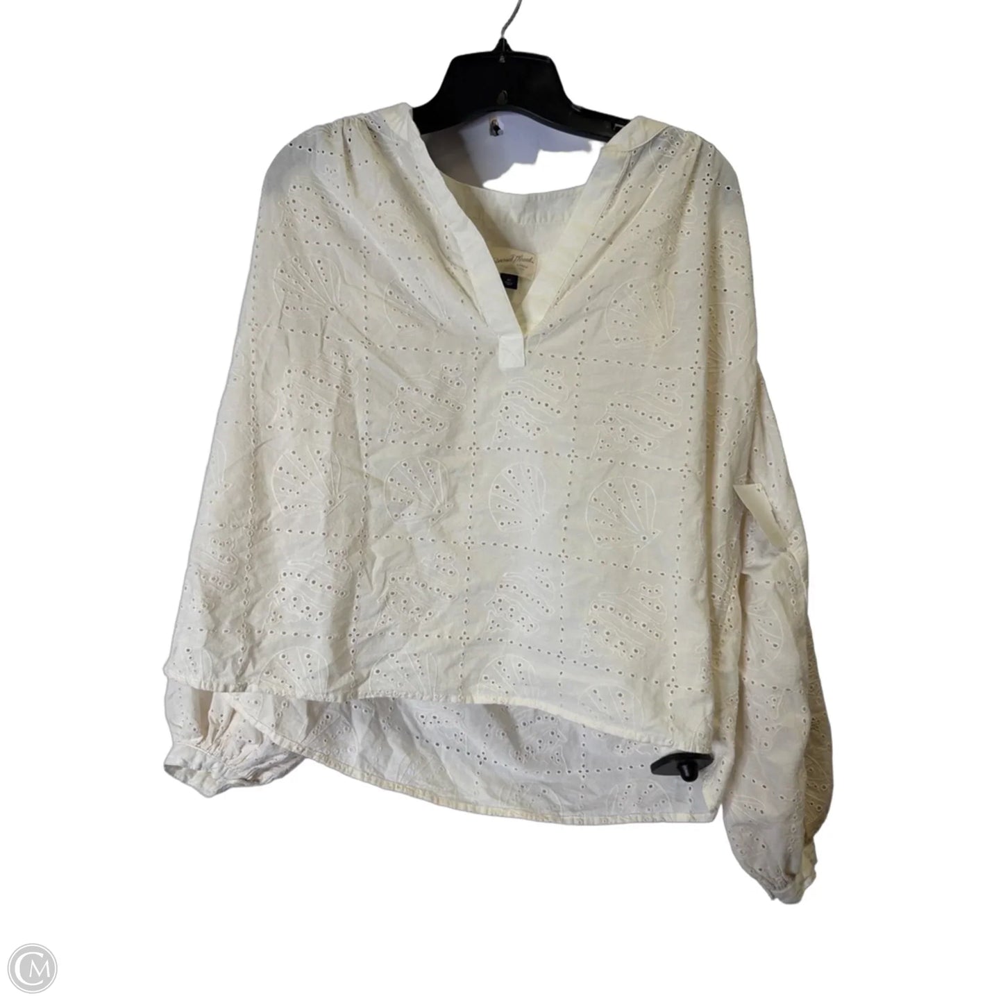 Top Long Sleeve By Universal Thread In Cream, Size: Xl