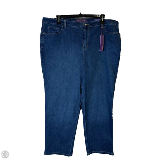 Jeans Straight By Gloria Vanderbilt In Blue Denim, Size: 24