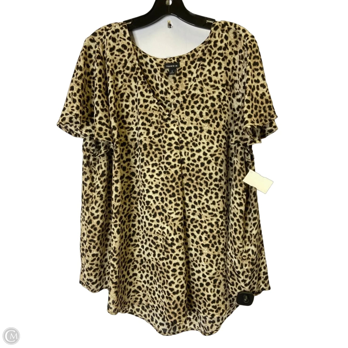 Blouse Short Sleeve By Torrid In Animal Print, Size: 2x