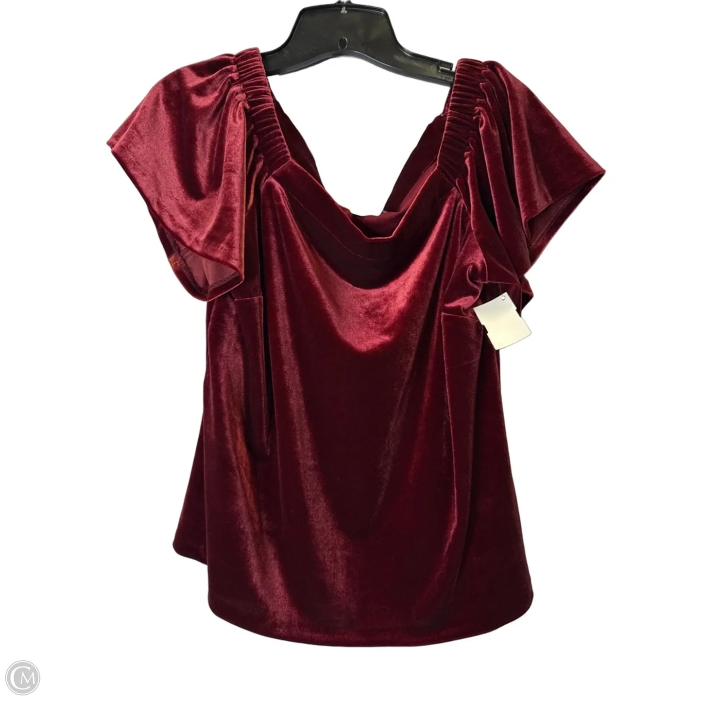 Top Short Sleeve By White House Black Market In Red, Size: M