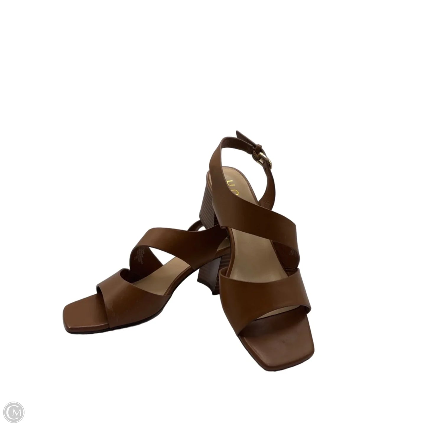 Sandals Heels Block By Unisa In Brown, Size: 6.5