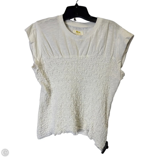 Top Short Sleeve By Maeve In White, Size: L