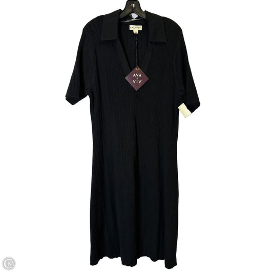 Dress Casual Midi By Ava & Viv In Black, Size: 2x