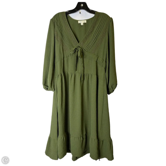 Dress Casual Midi By She + Sky In Green, Size: M