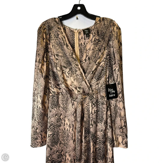 Dress Casual Maxi By Bar Iii In Snakeskin Print, Size: L