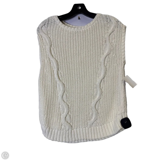 Vest Sweater By Talbots In Cream, Size: S