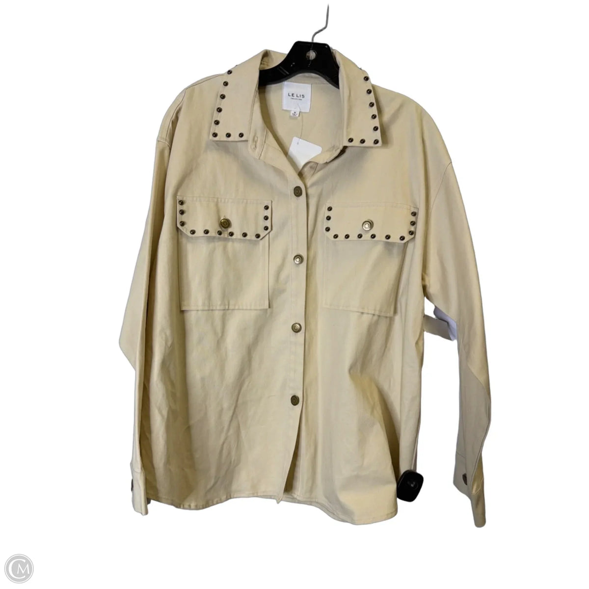 Jacket Shirt By Le Lis In Cream, Size: M