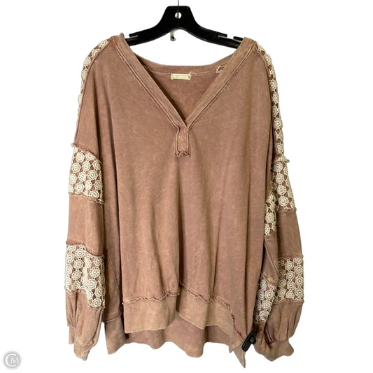 Top Long Sleeve By Clothes Mentor In Pink, Size: M