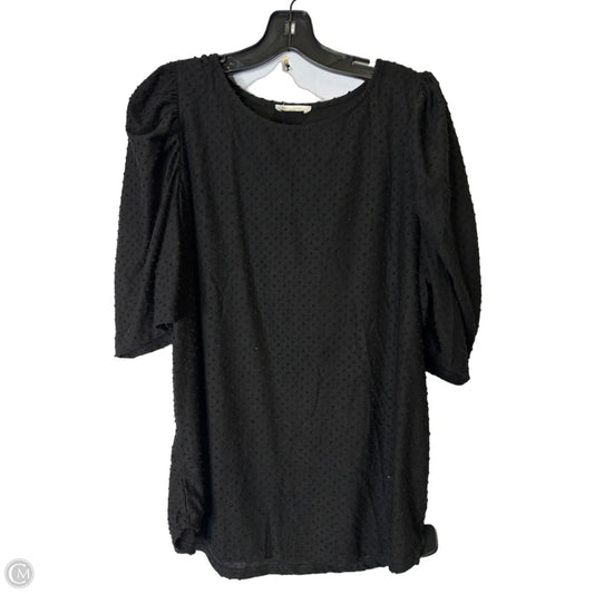 Top Short Sleeve By First Love In Black, Size: 2x