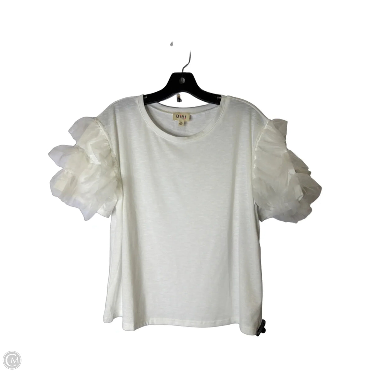 Top Short Sleeve By Bibi In White, Size: Xl