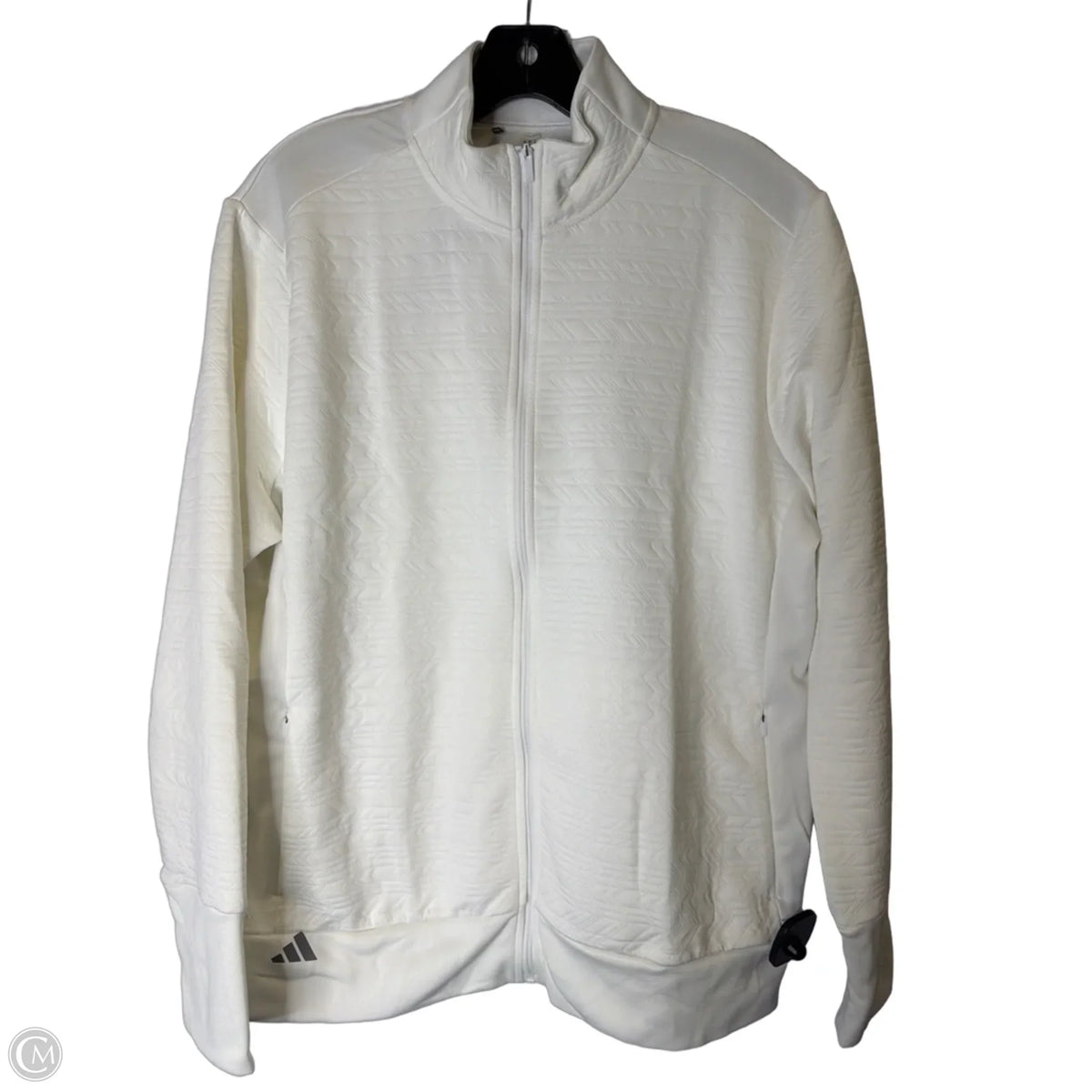 Athletic Jacket By Adidas In White, Size: Xl