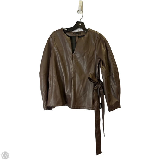 Top Long Sleeve By Banana Republic In Brown, Size: Xs