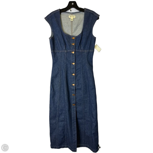 Dress Casual Midi By Madewell In Blue Denim, Size: 0