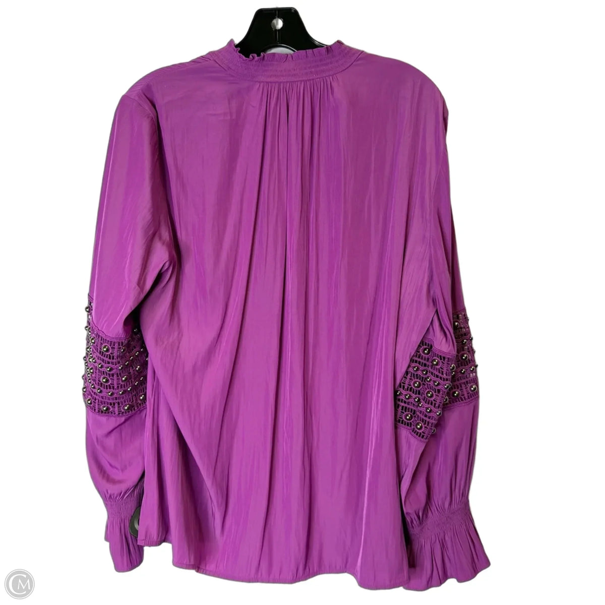 Blouse Long Sleeve By Chicos In Purple, Size: L