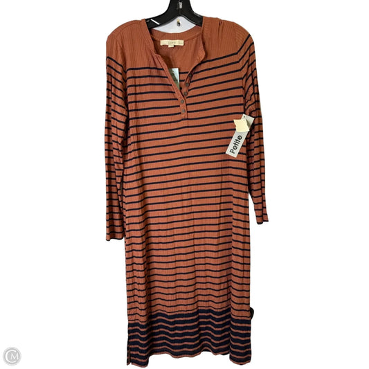 Dress Casual Midi By Loft In Orange, Size: Lp