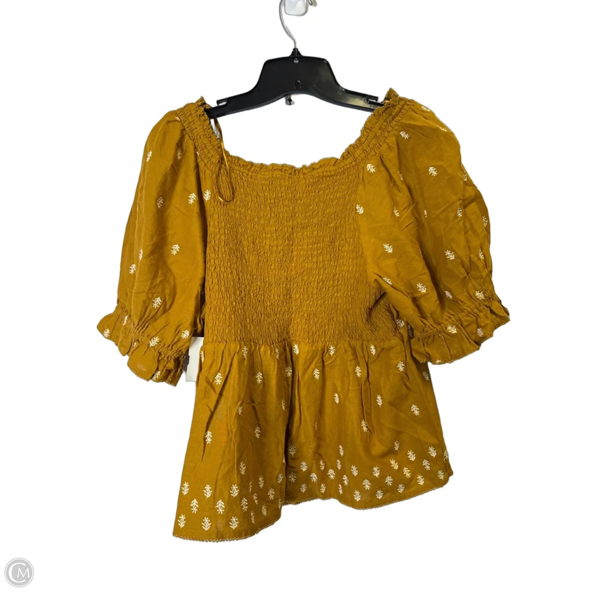 Top Short Sleeve By Old Navy In Yellow, Size: L