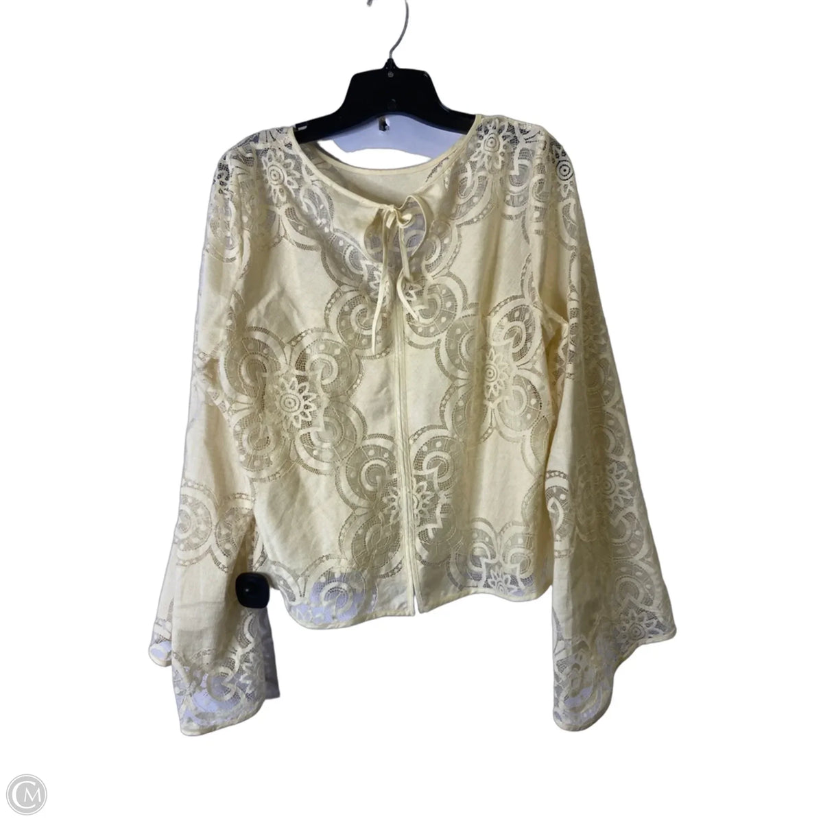 Top Long Sleeve By Parker In Cream, Size: L