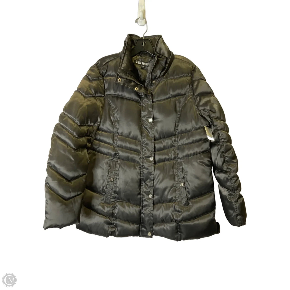 Coat Puffer & Quilted By Steve Madden In Grey, Size: L