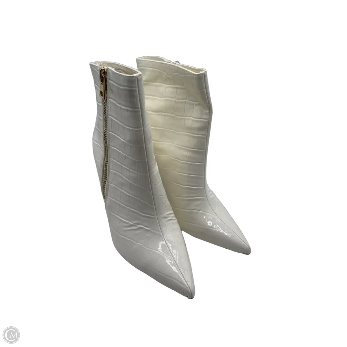 Boots Ankle Heels By Inc In Cream, Size: 9.5